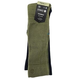 Stance NWT Performance Snow Socks 2-Pack Over The Calf Mid Cushion MEDIUM